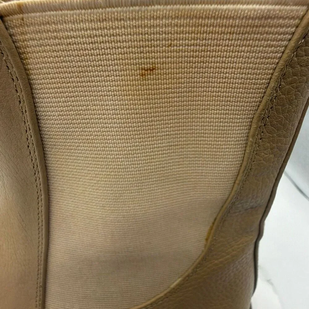 SAM EDELMAN Sesame Leather Laguna Waterproof Chelsea Boots-7.5